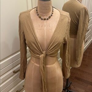 Camel Rayon/Wool shrug